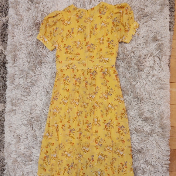 A Loves A Floral Yellow high low Dress - Picture 4 of 6